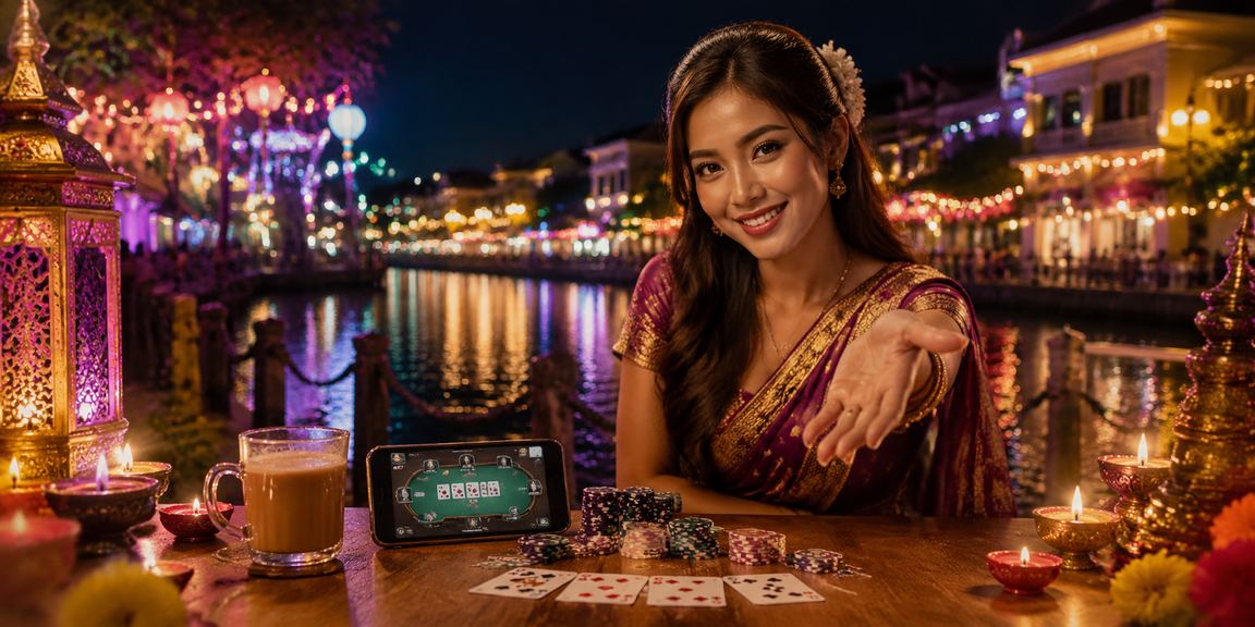 Permainan poker di meja kasino gaya Melayu di Melaka pada platform a6x